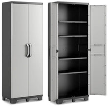 Load image into Gallery viewer, Keter Gear Storage Cabinet with Base - 68 x 39 x 183cm, White & Black