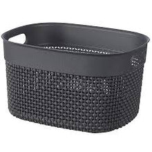 Load image into Gallery viewer, Curver Filo Basket, Small - 6 Liters, 15 x 27 x 22cm - Dark Grey