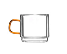 Load image into Gallery viewer, Vialli Design Set of 2 Double-Walled Espresso Cups Amber - 80ml