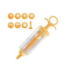 Load image into Gallery viewer, Tescoma Delicia Piston Cake Decorator with 8 Nozzles - Transparent & Yellow