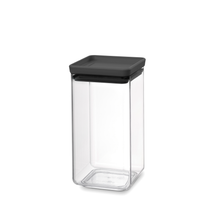 Load image into Gallery viewer, Brabantia Tasty+ Square Canister - 1.6 liters - Dark Grey