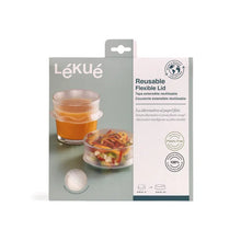 Load image into Gallery viewer, Lekue Reusable Flexible Silicone Lid, 20 - 24cm Diameter - Translucent White