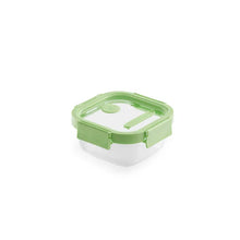 Load image into Gallery viewer, Lekue 100% Glass Leak Proof Square Food Containers - 520ml, Green (with Glass lids)