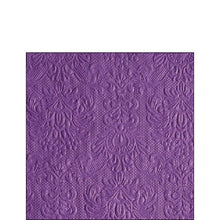 Load image into Gallery viewer, Ambiente Embossed Napkins Elegance Purple - Small.