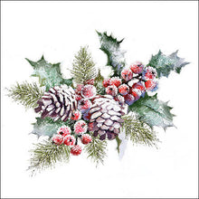 Load image into Gallery viewer, Ambiente Holly And Berries Napkins - Available in 2 sizes.