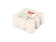 Load image into Gallery viewer, Bolsius True Scents Vanilla Tealight Candles, Scented - Pack of 18, 6-Hour Burn Time, Clear Cup, angled view.