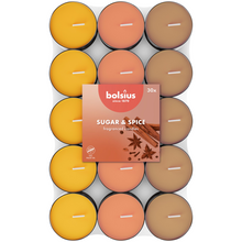 Load image into Gallery viewer, Bolsius Fragranced Tealight Candles, Sugar & Spice - Pack of 30