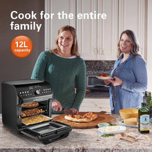 Load image into Gallery viewer, Hamilton Beach Digital Air Fryer Oven with 16 Cooking Modes and 7 Accessories - 12 Liters, 1500 Watts