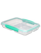 Load image into Gallery viewer, Sistema Multi-Split To Go Divided Food Container, 820ml - Transparent & Teal