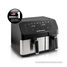 Load image into Gallery viewer, Hamilton Beach Digital Dual Air Fryer Oven with 8-in-1 Cooking Modes - 5.3L + 3.2L, 1700W