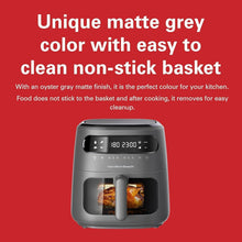 Load image into Gallery viewer, Hamilton Beach Digital Air Fryer View 8L, Large viewing window, 8 presets with dehydrate & defrost, Cook for up to 12 hours from 40°C to 200°C - 1750W, Matte Grey