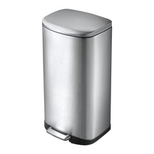 Load image into Gallery viewer, EKO Della Stainless Steel Rectangular Step Waste Bin with Soft Close Lid - 20 Liters
