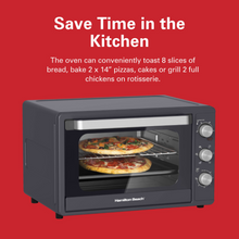 Load image into Gallery viewer, Hamilton Beach Convection Toaster Oven with Rotisserie Grill, 55 Liters - 2200W