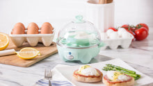Load image into Gallery viewer, Lifestyle image of Dash Rapid Egg Cooker: 6 Egg Capacity Electric Egg Cooker, Blue..