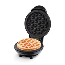 Load image into Gallery viewer, Dash Mini Waffle Maker Machine for Individuals, Paninis, Hash Browns, & Other On the Go Breakfast, Lunch, or Snacks with Easy to Clean, Non-Stick Sides, 4 Inch, Black