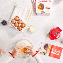 Load image into Gallery viewer, Dash Mini Waffle Maker Machine for Individuals, Paninis, Hash Browns, & Other On the Go Breakfast, Lunch, or Snacks with Easy to Clean, Non-Stick Sides, 4 Inch, Red