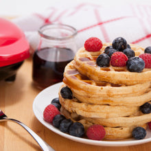 Load image into Gallery viewer, Dash Mini Waffle Maker Machine for Individuals, Paninis, Hash Browns, & Other On the Go Breakfast, Lunch, or Snacks with Easy to Clean, Non-Stick Sides, 4 Inch, Aqua