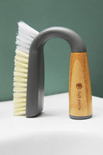 Load image into Gallery viewer, Full Circle Grunge Buster Tile & Grout Brush - Bamboo, Grey