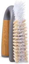 Load image into Gallery viewer, Full Circle Grunge Buster Tile & Grout Brush - Bamboo, Grey