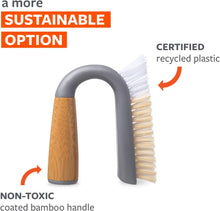 Load image into Gallery viewer, Full Circle Grunge Buster Tile & Grout Brush - Bamboo, Grey