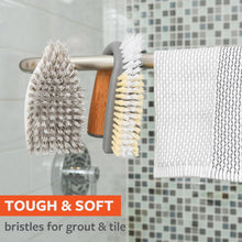 Load image into Gallery viewer, Full Circle Grunge Buster Tile & Grout Brush - Bamboo, Grey