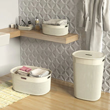 Load image into Gallery viewer, Curver Filo Laundry Basket with Dots - 45 Liters, White