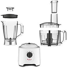 Load image into Gallery viewer, Moulinex EasyForce Multifunctional Food Processor with 6 Attachments - 2.4 Liters, White