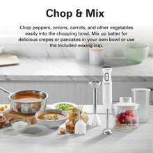 Load image into Gallery viewer, Hamilton Beach Turbo Boost Hand Blender with chopper, whisker, beaker - 700ml, 600W