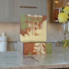 Load image into Gallery viewer, Sopo Handmade Green French Clay and Pink Clay Soap, Cold Process for Face & Body - 1 piece