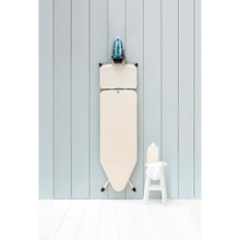 Load image into Gallery viewer, Lifestyle image of Brabantia Ironing Board Rack (Iron Store) - Cool Grey.