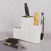 Load image into Gallery viewer, Joseph Joseph Counterstore Utensil Pot & Chopping Board Set- White, 13 x 30.8 x 22.7 cm