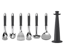 Load image into Gallery viewer, Joseph Joseph Elevate100 Kitchen Utensils Carousel, Set of 7 - Stainless Steel