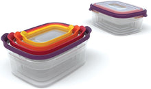 Load image into Gallery viewer, Joseph Joseph Nest Plastic Food Storage Containers, Twin pack of 4 - Set of 16, Multicolored
