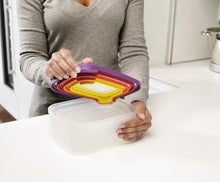 Load image into Gallery viewer, Joseph Joseph Nest Plastic Food Storage Containers, Twin pack of 4 - Set of 16, Multicolored