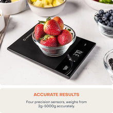 Load image into Gallery viewer, Nutricook Digital Kitchen Scale - 5kg, Silver, in use.