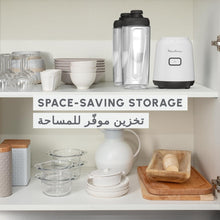 Load image into Gallery viewer, Moulinex Mix & Move Mini Blender Mixer, 2 To-Go Bottles in Premium Tritan, Space-Saving Compact Design, Easy-Cleaning Removable Blades - 300 W