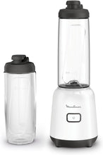 Load image into Gallery viewer, Moulinex Mix & Move Mini Blender Mixer, 2 To-Go Bottles in Premium Tritan, Space-Saving Compact Design, Easy-Cleaning Removable Blades - 300 W