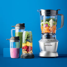 Load image into Gallery viewer, Nutribullet Full Size Blender + Combo , Multi-Function High Speed Blender, Mixer System with Nutrient Extractor, Smoothie Maker, Silver - 9 Piece Accessories, 1200 Watts