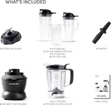 Load image into Gallery viewer, NutriBullet Full Size Blender Combo, 9 Piece Set, Multi-Function High Speed Blender, Mixer System With Nutrient Extractor, Smoothie Maker - 1200W, Dark Grey