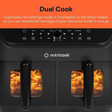 Load image into Gallery viewer, Nutricook Air Fryer Duo Vision with Clear Window for Easy Viewing - 8.5L, 2400W