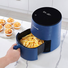 Load image into Gallery viewer, Nutricook Air Fryer Mini 2, 8 Preset Functions with Preheat Function, Digital Display, 3.3L - Bleu - 1500W, in use.