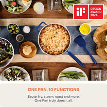 Load image into Gallery viewer, Nutricook One Pan Cast Aluminum + Self-Basting Lid + Steamer Basket + Silicone Spatula - Non-Stick Ceramic Coating, 26cm