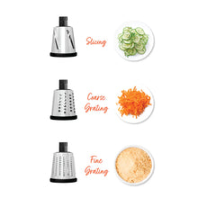 Load image into Gallery viewer, Nutricook 3-In-1 Grater - Essentials, Slice, Coarse Grate & Fine Grate - Black