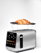 Load image into Gallery viewer, Nutricook 2-Slice Smart Toaster With Touch Screen, Stainless Steel - 850W, in use.