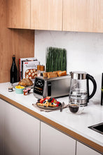 Load image into Gallery viewer, Lifestyle image of Nutricook 4-Slice Smart Toaster With Touch Screen, Stainless Steel - 1450W.
