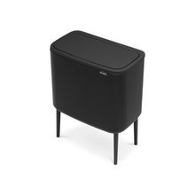 Load image into Gallery viewer, Brabantia Bo Touch Bin, 36 Liters - Matt Black, top angled view.