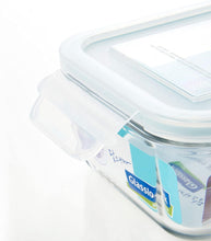 Load image into Gallery viewer, Glass Lock Airtight Rectangular Glass Food Container - 1900ml, side lock.