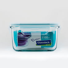 Load image into Gallery viewer, Glass Lock Airtight Rectangular Glass Food Container - 1100ml