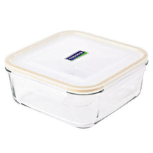 Load image into Gallery viewer, Glass Lock Airtight Square Glass Food Container - 2600ml, angled top view.
