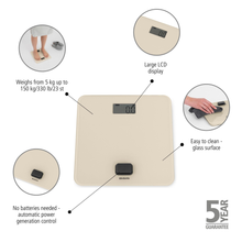 Load image into Gallery viewer, Brabantia ReNew Battery-Free Bathroom Scale - Soft Beige